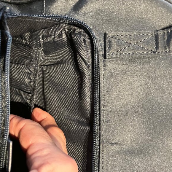 NWOT Vintage The Filer New York Organizer Dark Blue Purse Shoulder Straps - Picture 11 of 14